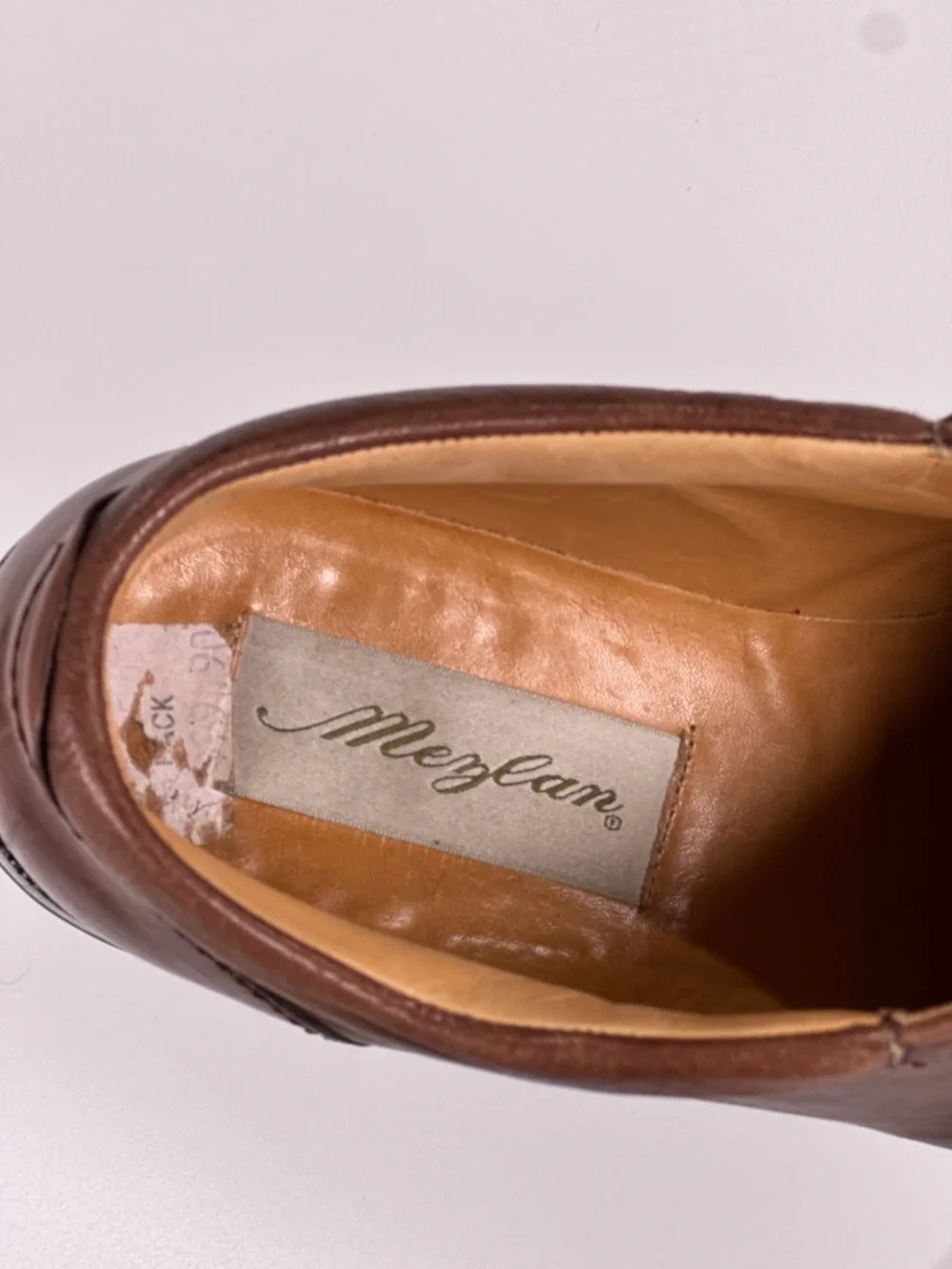 Mezlan Brown Leather Moc Toe Oxford Lace Up Vibram Sole Mens 7 M